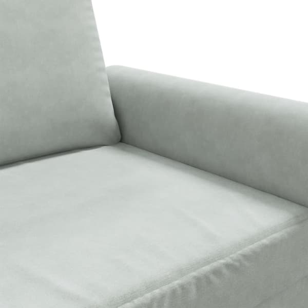 vidaXL 2-personers sofa 120 cm velour lysegrå