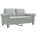 Miniatyrbillede 2 af 10: vidaXL 2-personers sofa 120 cm velour lysegrå