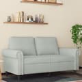 Miniatyrbillede 1 af 10: vidaXL 2-personers sofa 120 cm velour lysegrå