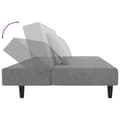 Miniatyrbillede 6 af 11: vidaXL 2-personers sovesofa med 2 puder velour lysegrå