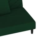 Miniatyrbillede 8 af 11: vidaXL 2-personers sovesofa med 2 puder fløjl mørkegrøn
