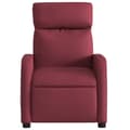Miniatyrbild 5 av 11: vidaXL Reclinerfåtölj vinröd tyg