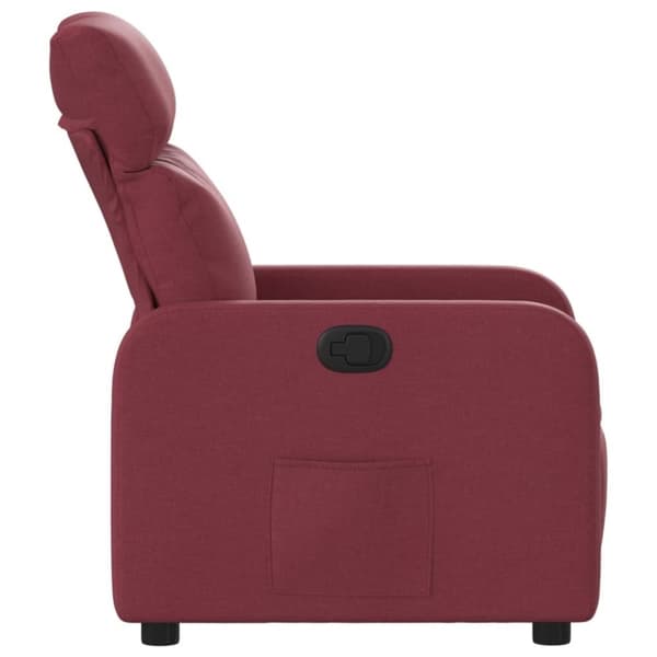 vidaXL Reclinerfåtölj vinröd tyg