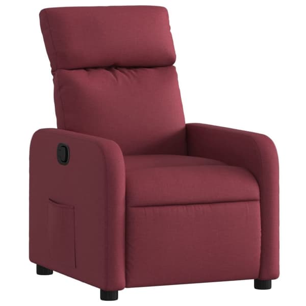 vidaXL Reclinerfåtölj vinröd tyg