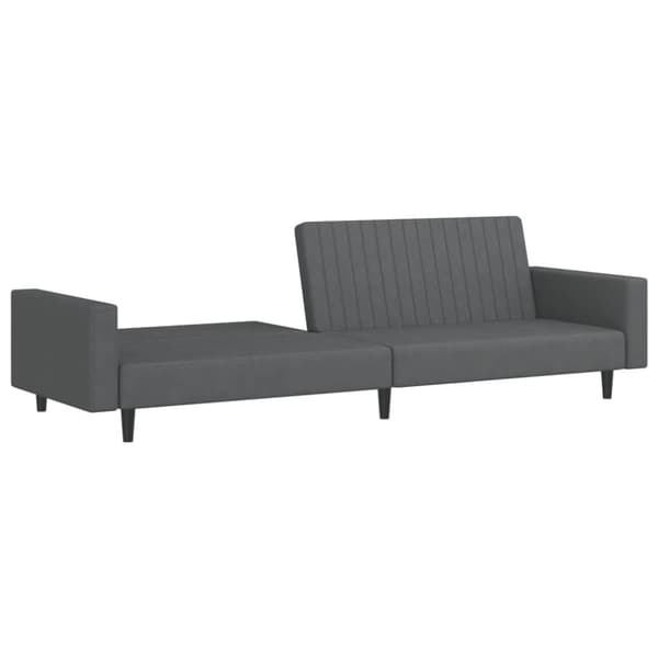 vidaXL 2-personers sovesofa fløjl mørkegrå