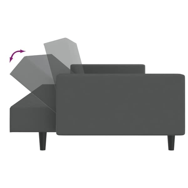 vidaXL 2-personers sovesofa fløjl mørkegrå