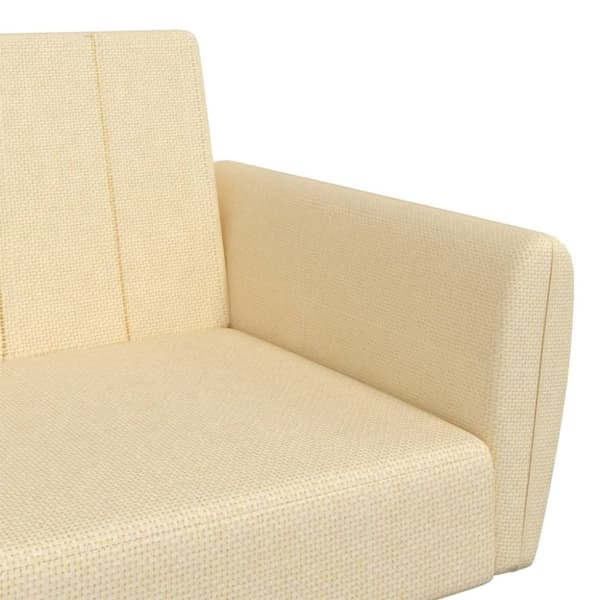 vidaXL 2-personers sovesofa stof cremefarvet