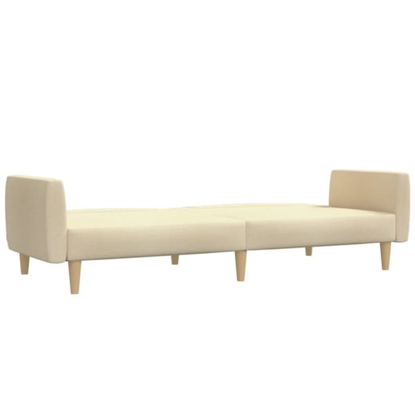 vidaXL 2-personers sovesofa stof cremefarvet