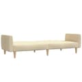 Miniatyrbillede 6 af 11: vidaXL 2-personers sovesofa stof cremefarvet