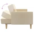 Miniatyrbillede 7 af 11: vidaXL 2-personers sovesofa stof cremefarvet
