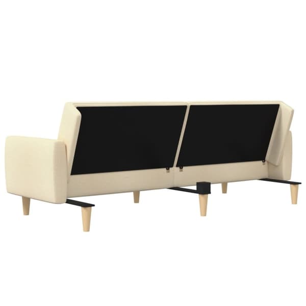vidaXL 2-personers sovesofa stof cremefarvet