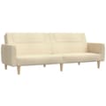 Miniatyrbillede 2 af 11: vidaXL 2-personers sovesofa stof cremefarvet