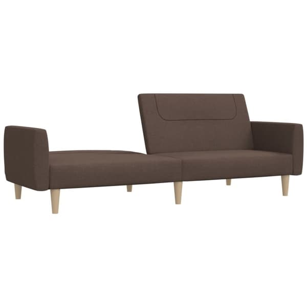 vidaXL Bäddsoffa 2-sits taupe tyg