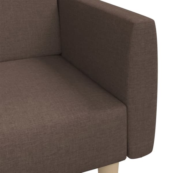 vidaXL Bäddsoffa 2-sits taupe tyg