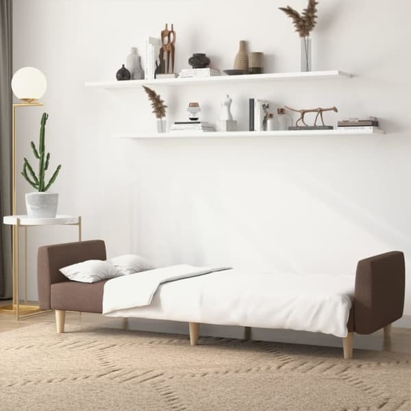 vidaXL Bäddsoffa 2-sits taupe tyg