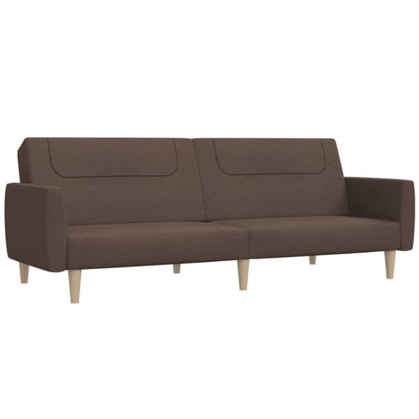 vidaXL Bäddsoffa 2-sits taupe tyg