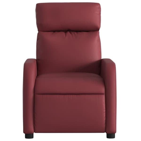 vidaXL Reclinerfåtölj vinröd konstläder