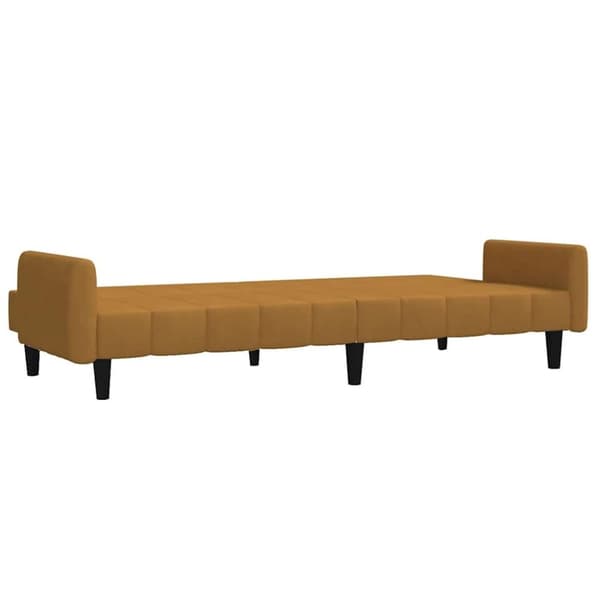 vidaXL Bäddsoffa 2-sits brun sammet