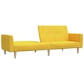 Miniatyrbillede 3 af 11: vidaXL 2-personers sovesofa stof gul