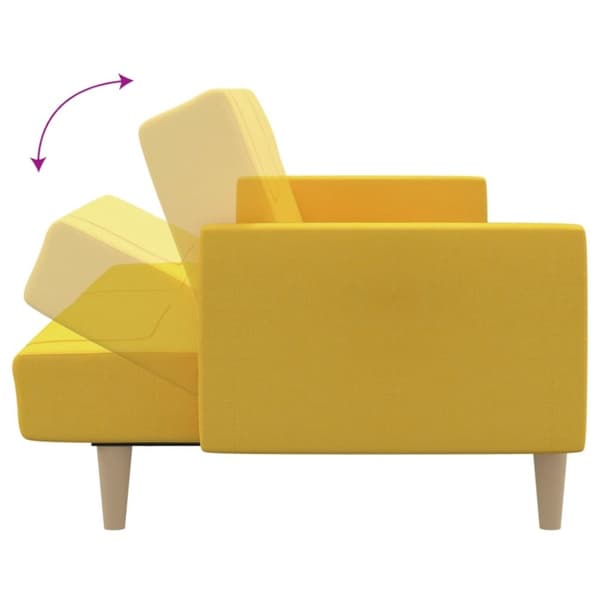 vidaXL 2-personers sovesofa stof gul