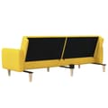 Miniatyrbillede 7 af 11: vidaXL 2-personers sovesofa stof gul