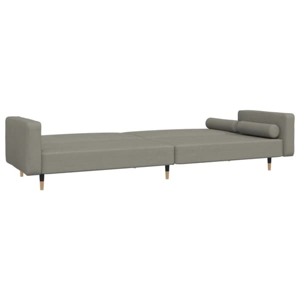 vidaXL 2-personers sovesofa med 2 puder velour lysegrå
