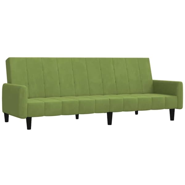 vidaXL Bäddsoffa 2-sits ljusgrön sammet