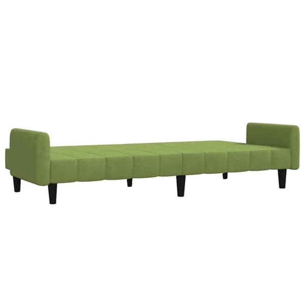 vidaXL Bäddsoffa 2-sits ljusgrön sammet