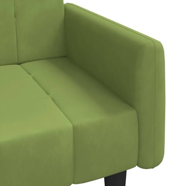 vidaXL Bäddsoffa 2-sits ljusgrön sammet