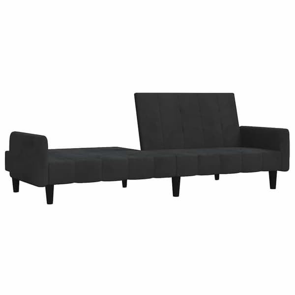 vidaXL 2-personers sovesofa fløjl sort