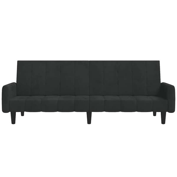 vidaXL 2-personers sovesofa fløjl sort