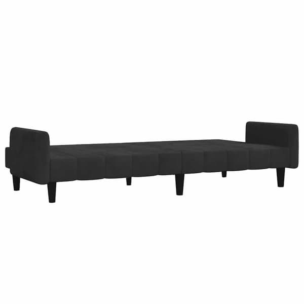 vidaXL 2-personers sovesofa fløjl sort