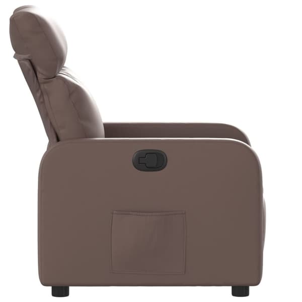 vidaXL Reclinerfåtölj brun konstläder