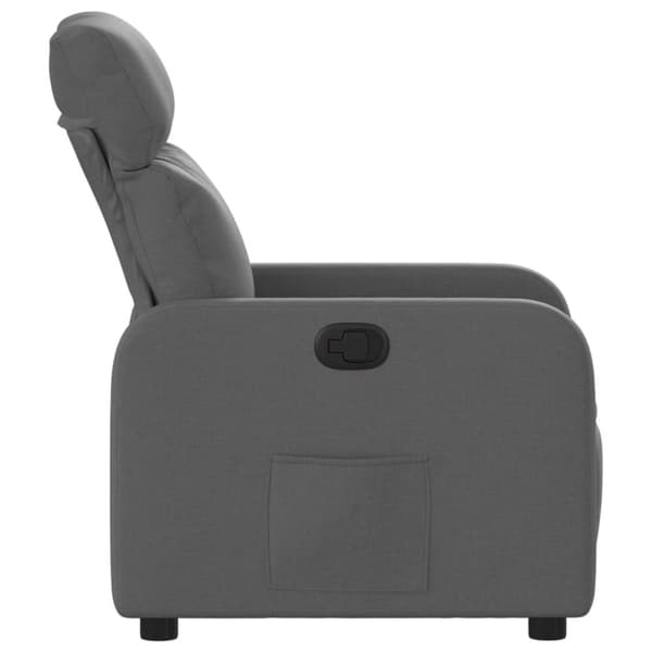 vidaXL Reclinerfåtölj mörkgrå tyg