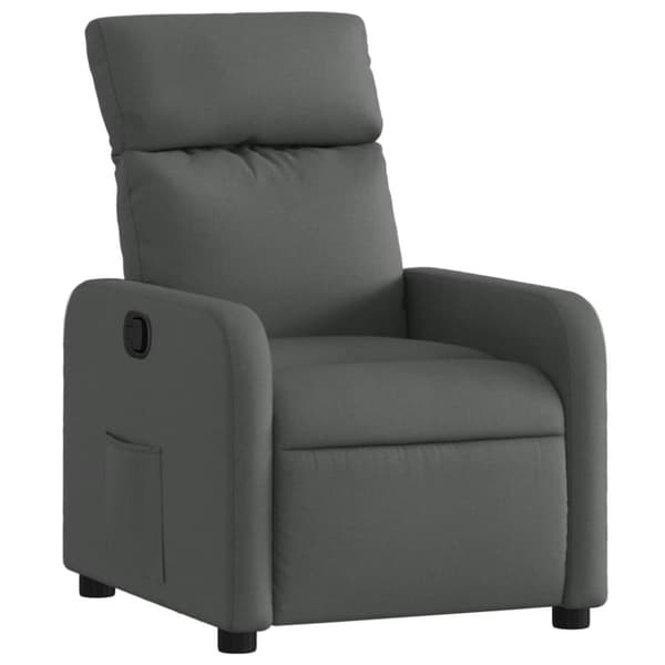 vidaXL Reclinerfåtölj mörkgrå tyg