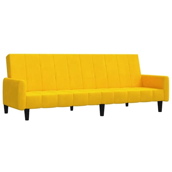 vidaXL Bäddsoffa 2-sits gul sammet