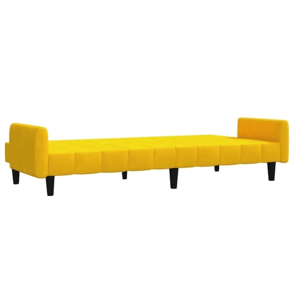 vidaXL Bäddsoffa 2-sits gul sammet