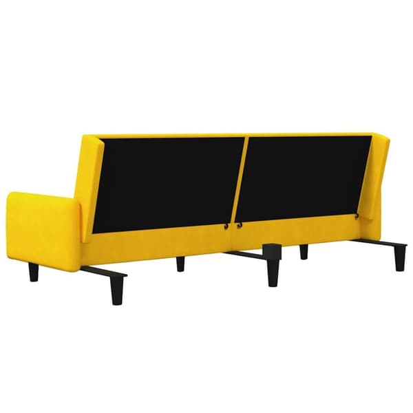 vidaXL Bäddsoffa 2-sits gul sammet