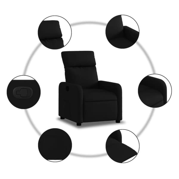 vidaXL Reclinerfåtölj svart tyg