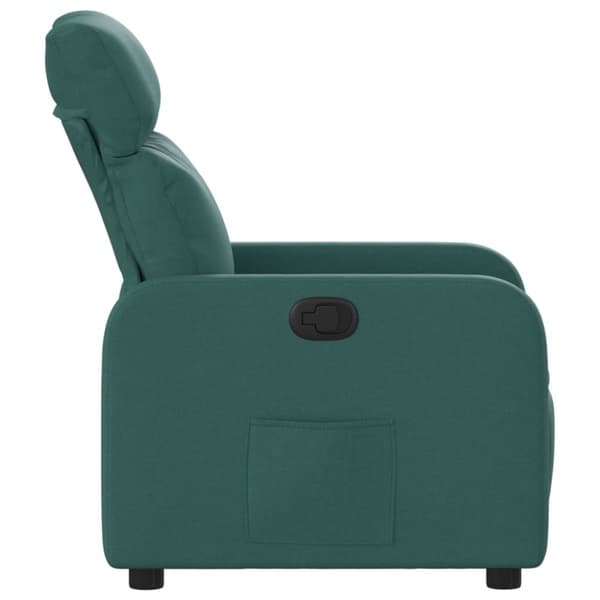vidaXL Reclinerfåtölj mörkgrön tyg