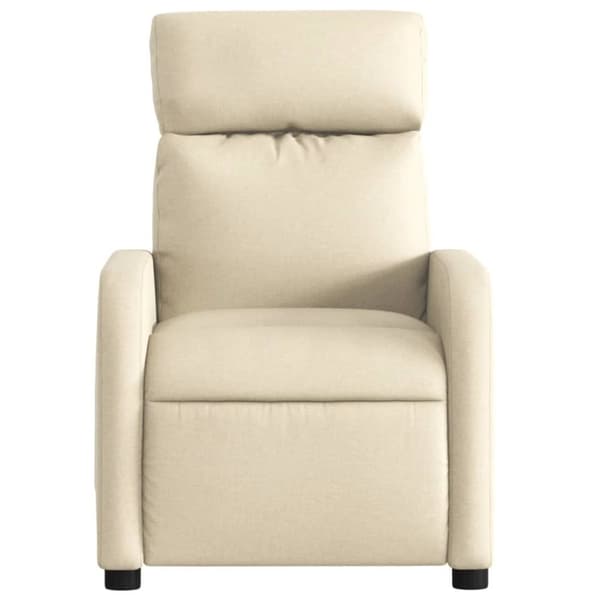 vidaXL Reclinerfåtölj gräddvit tyg