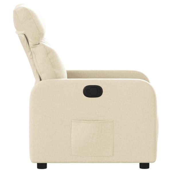 vidaXL Reclinerfåtölj gräddvit tyg