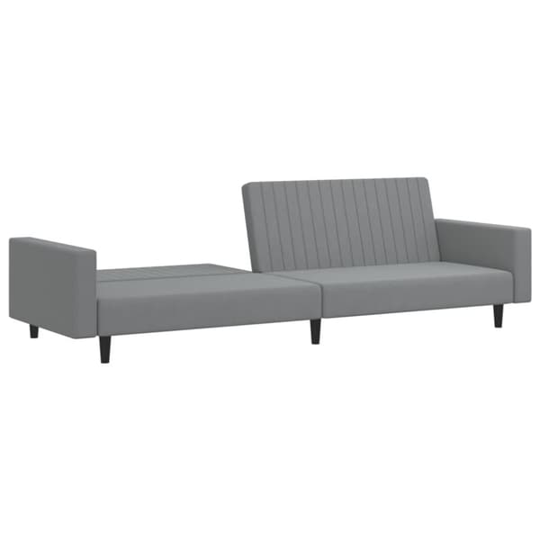 vidaXL Bäddsoffa 2-sits ljusgrå sammet