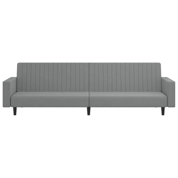 vidaXL Bäddsoffa 2-sits ljusgrå sammet