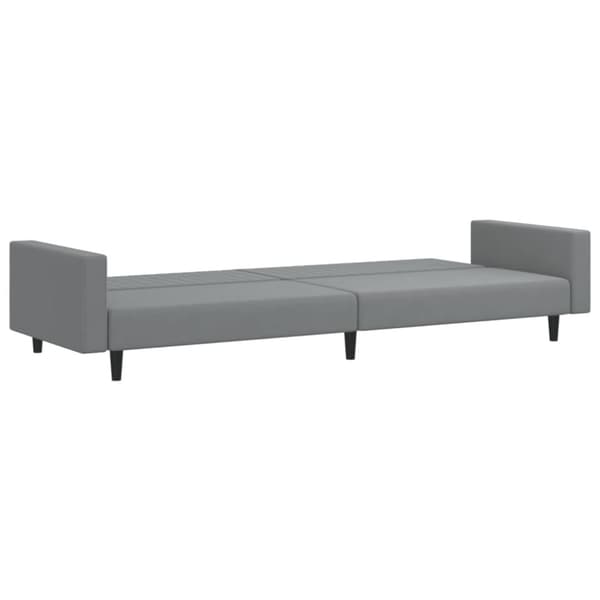 vidaXL Bäddsoffa 2-sits ljusgrå sammet