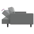 Miniatyrbild 7 av 11: vidaXL Bäddsoffa 2-sits ljusgrå sammet