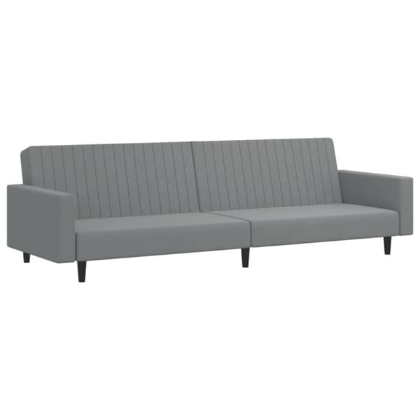 vidaXL Bäddsoffa 2-sits ljusgrå sammet