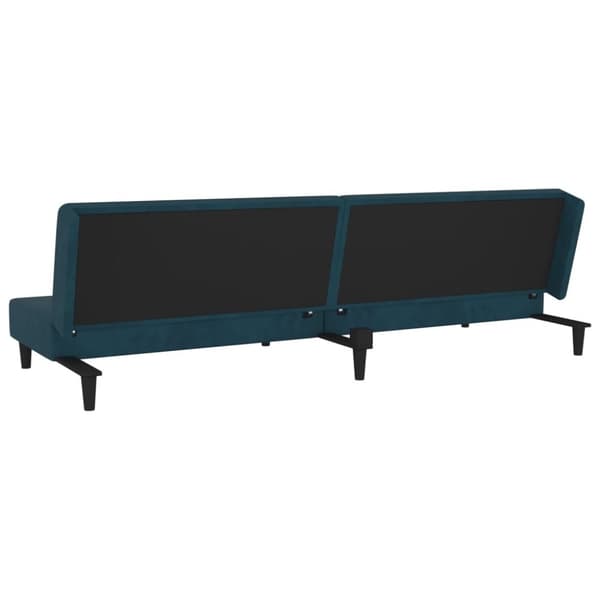 vidaXL 2-personers sovesofa med 2 puder fløjl blå