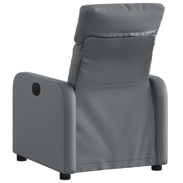 vidaXL Reclinerfåtölj grå konstläder