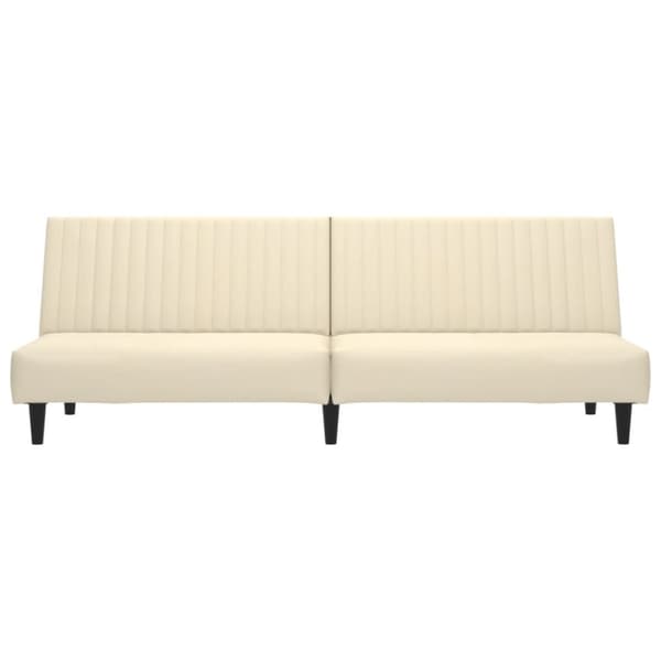 vidaXL 2-personers sovesofa fløjl cremefarvet